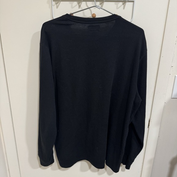 Polo Ralph Lauren Polo Bear Thermal Sleepwear Shirt Men XL Black Cotton Lounge - Picture 2 of 11